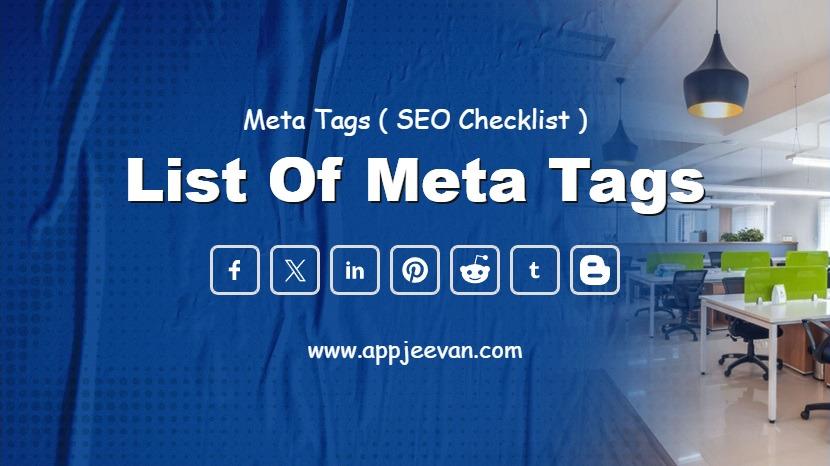 List of Meta Tags