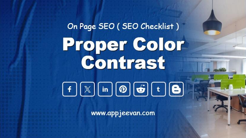 Proper Color Contrast